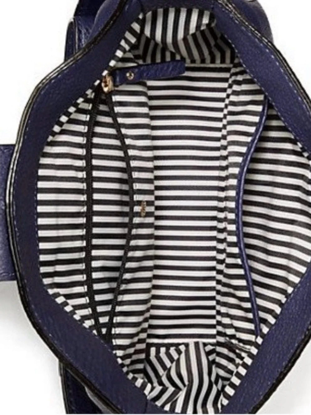 Kate Spade Navy Pebbled Leather Crossbody with Buckle
